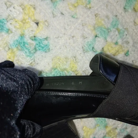 Stuart Weitzman Women's Zoliver Black Block Heeled Loafers Size 6 M US - Picture 12 of 14